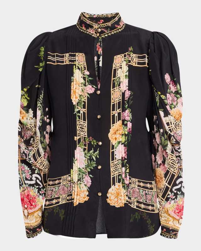 Adorned In Alexandria Blouse with Draped Sleeves